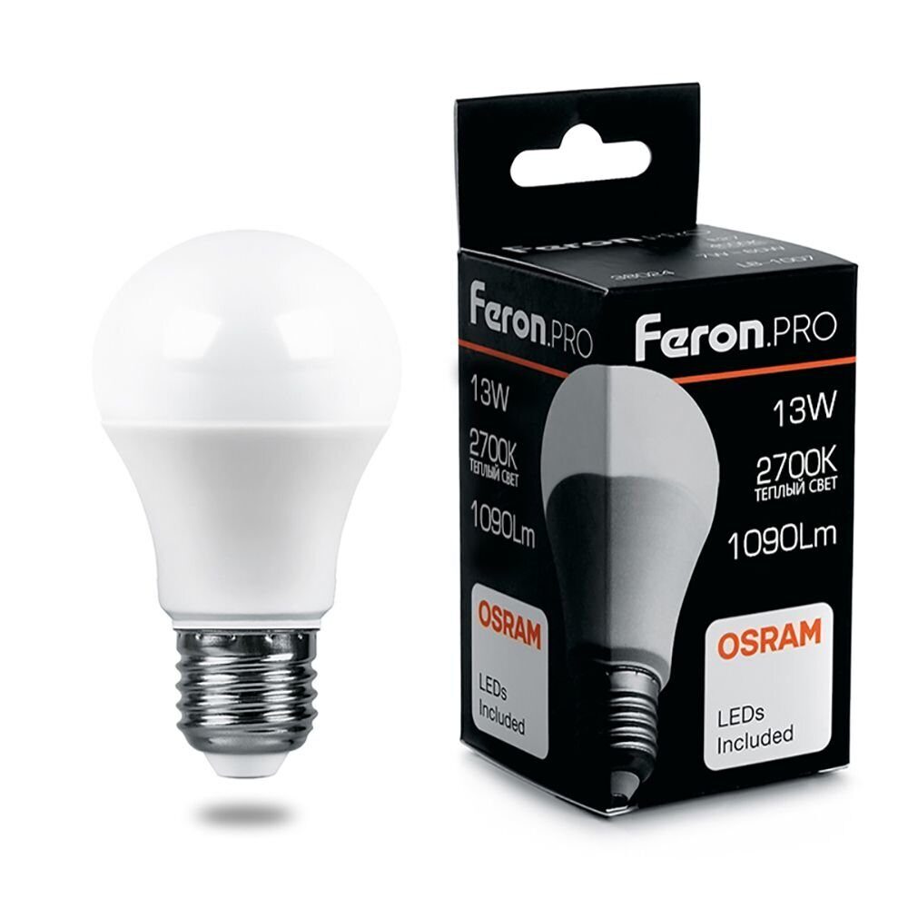 

Лампа светодиодная PRO LB-1013 Шар E27 13W 2700K FERON 38032