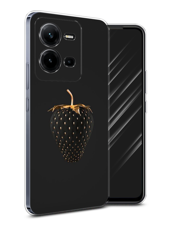 

Чехол Awog на Vivo V25e / Виво V25e "Черно-золотая клубника", Черный;золотистый