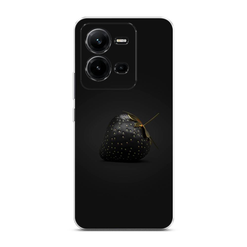 

Чехол Awog на Vivo V25e / Виво V25e "Черная клубника", Золотистый;черный;серый