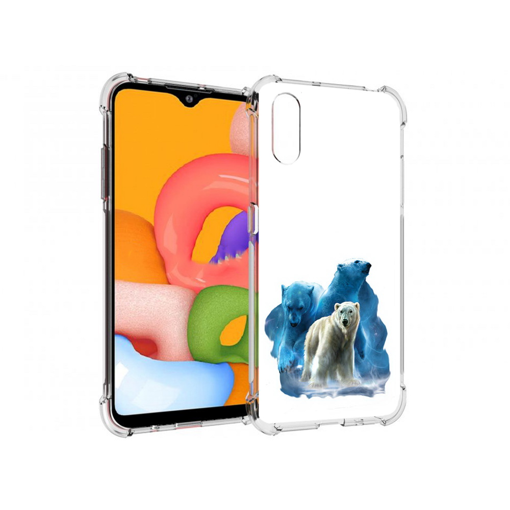 

Чехол MyPads Tocco для Samsung Galaxy A01 полярный медведь (PT144711.509.549), Прозрачный, Tocco