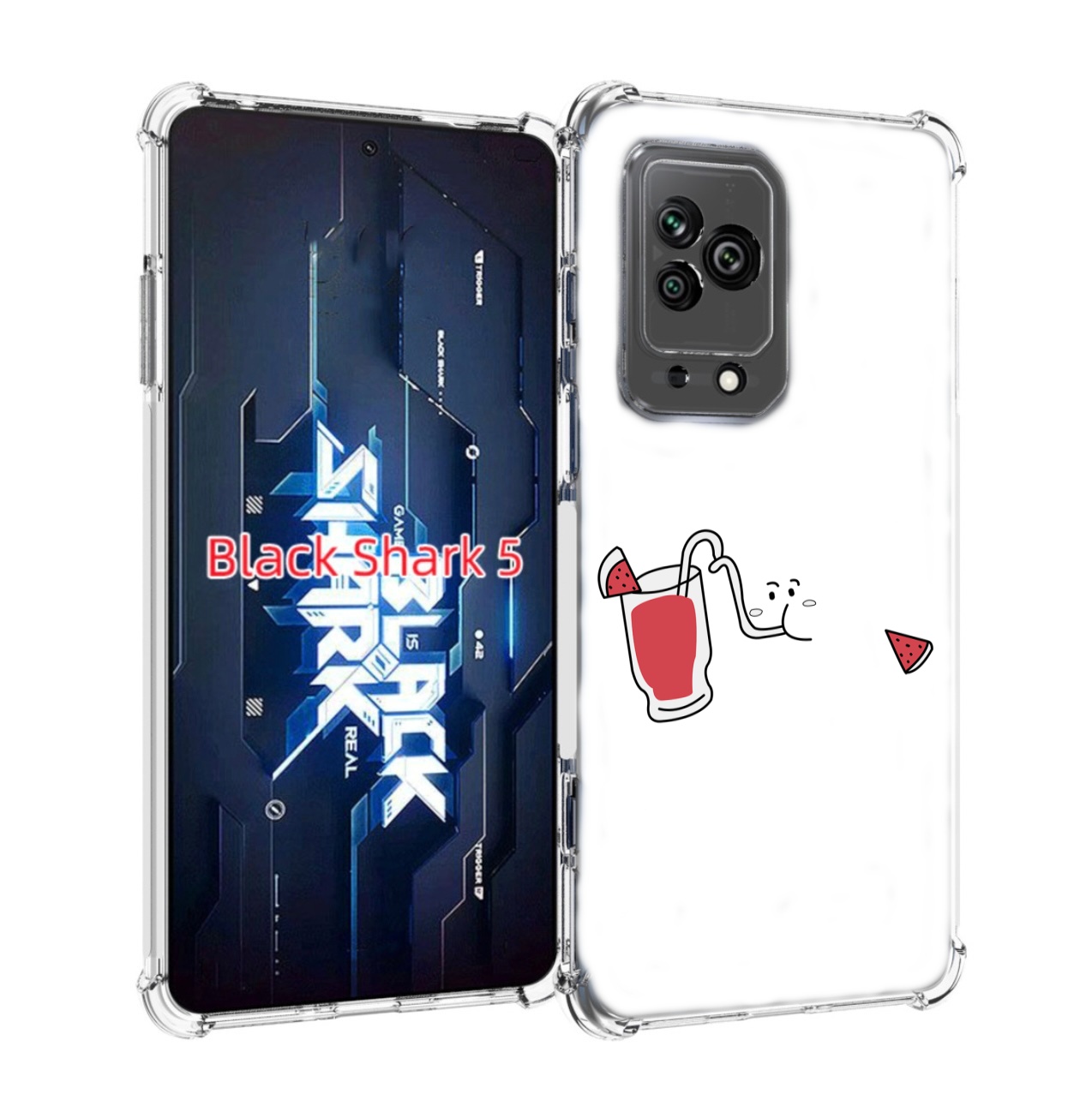 

Чехол MyPads арбузный-напиток для Xiaomi Black Shark 5, Прозрачный, Tocco