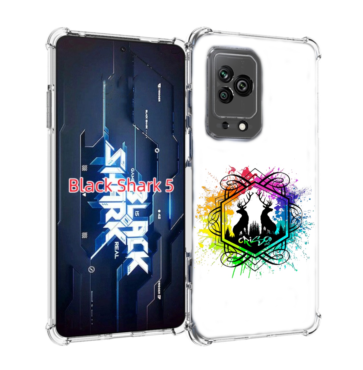 

Чехол MyPads арт-с-оленями для Xiaomi Black Shark 5, Прозрачный, Tocco
