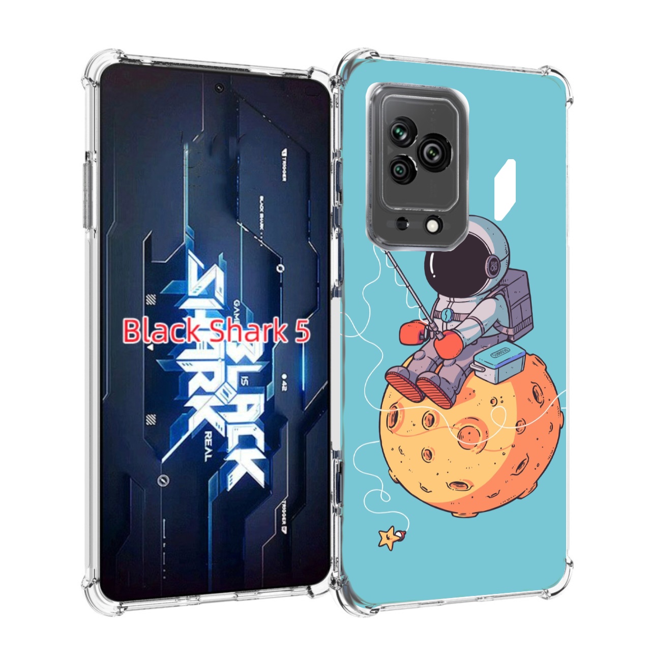 

Чехол MyPads астронавт ловит звезду для Xiaomi Black Shark 5, Прозрачный, Tocco