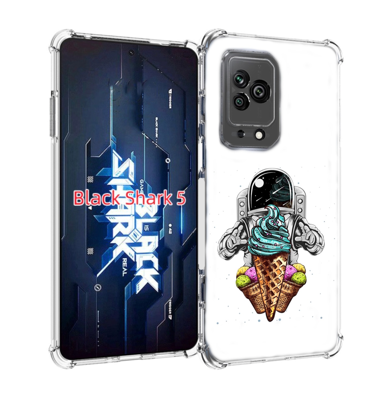 

Чехол MyPads астронавт-любит-мороженное для Xiaomi Black Shark 5, Прозрачный, Tocco