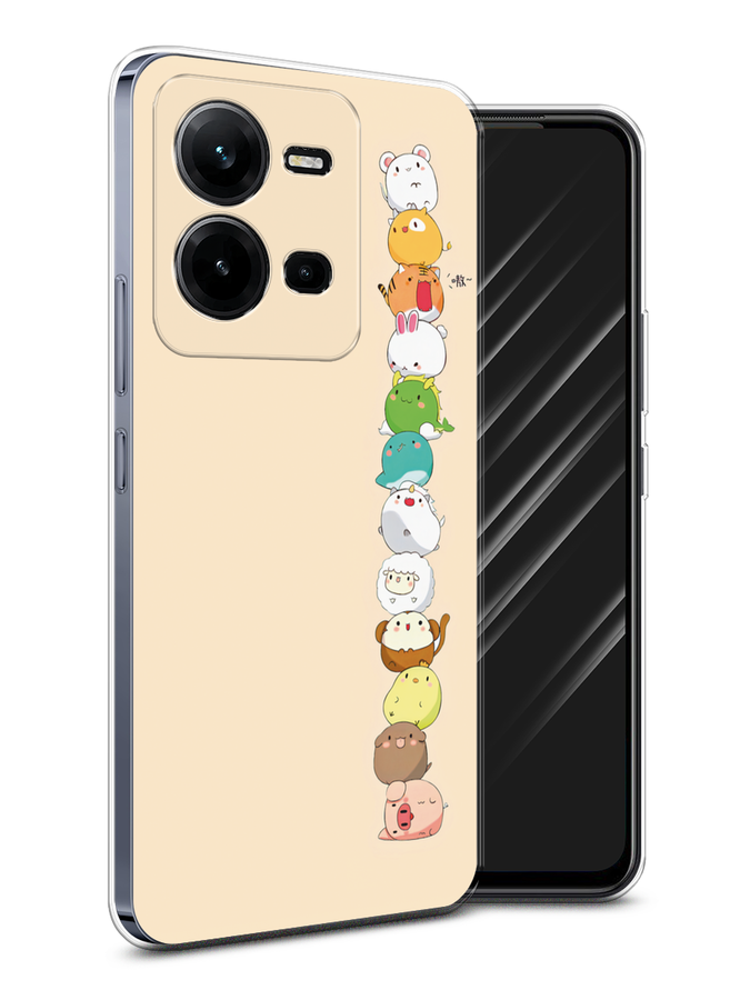 

Чехол Awog на Vivo V25e / Виво V25e "Питомцы Чиби", Желтый