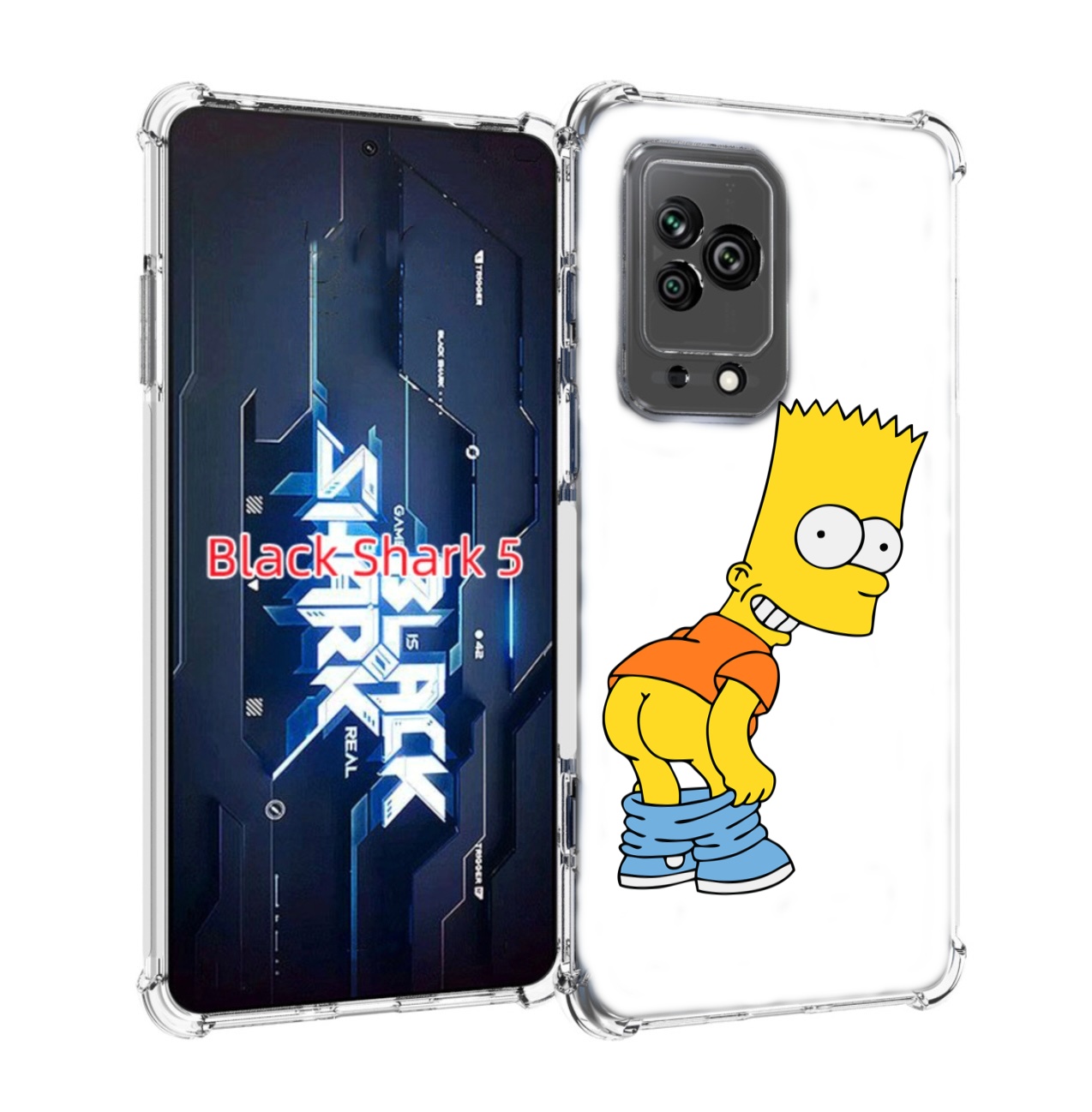 

Чехол MyPads барт-симпсон-довольный для Xiaomi Black Shark 5, Прозрачный, Tocco