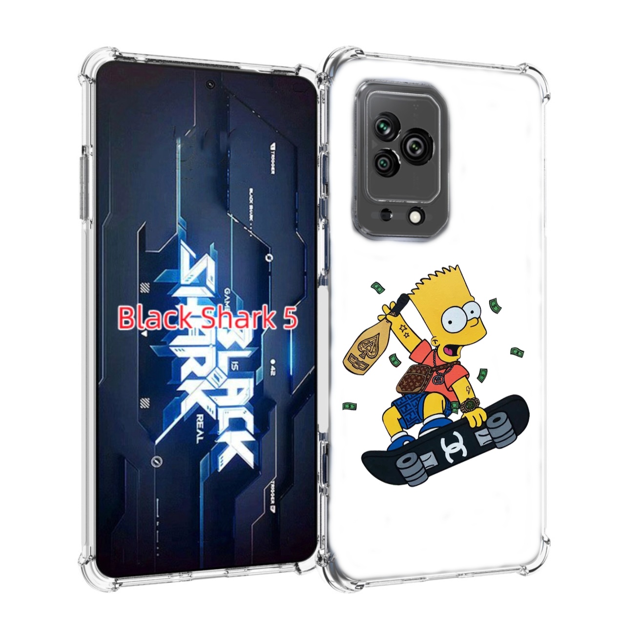 

Чехол MyPads барт-скейтер детский для Xiaomi Black Shark 5, Прозрачный, Tocco