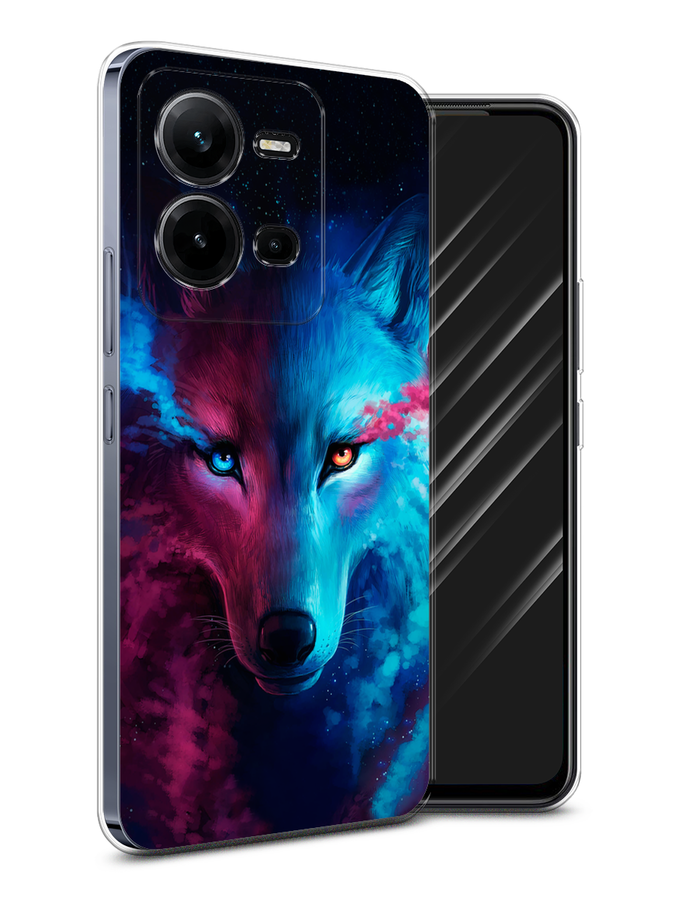 

Чехол Awog на Vivo V25e / Виво V25e "Волшебный волк", Черный;серый;синий