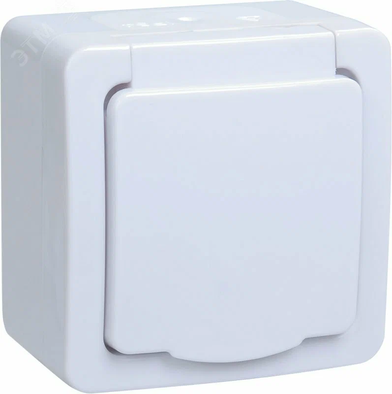 

Розетка IEK ERMP12-K01-16-54-EC ГЕРМЕС PLUS, 16 А, с заземлением белая, Белый