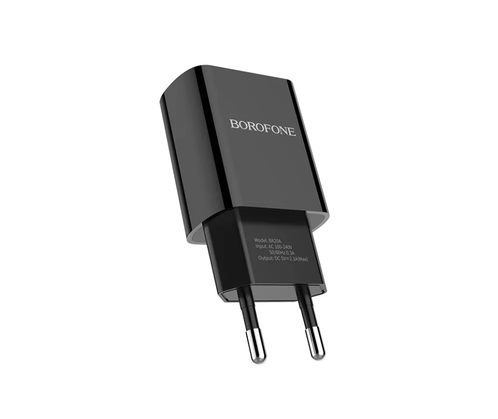 

Зарядное устройство BorofoneBA20A, один USB-порт, цвет чёрный
