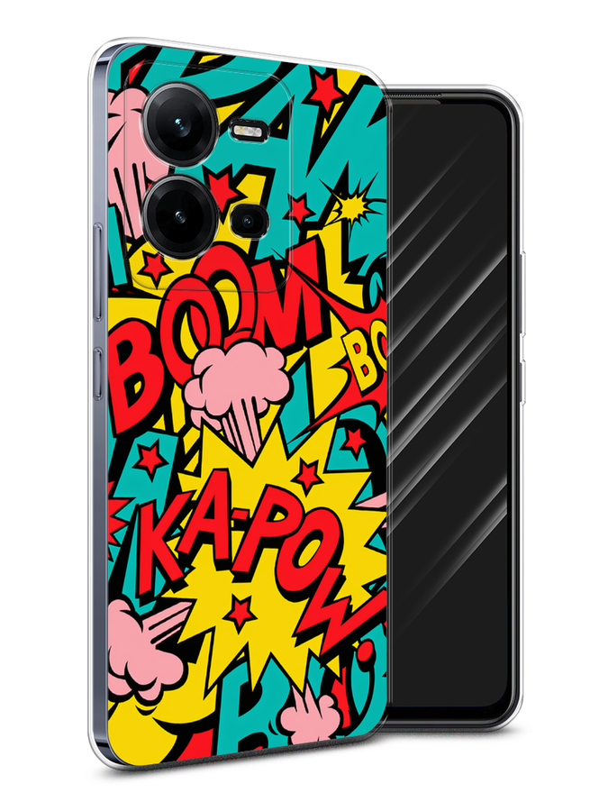 

Чехол Awog на Vivo V25e / Виво V25e "Постер pop art", Голубой;желтый;красный