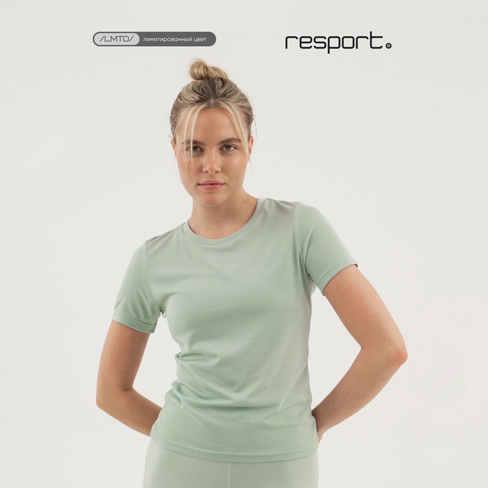 

Футболка женская Resport Base_3 зеленая S, Зеленый, Base_3