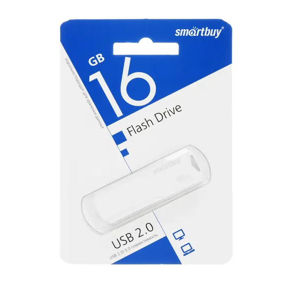 

Флешка SmartBuy Clue USB 3.0 16 ГБ White, Clue USB 3.0