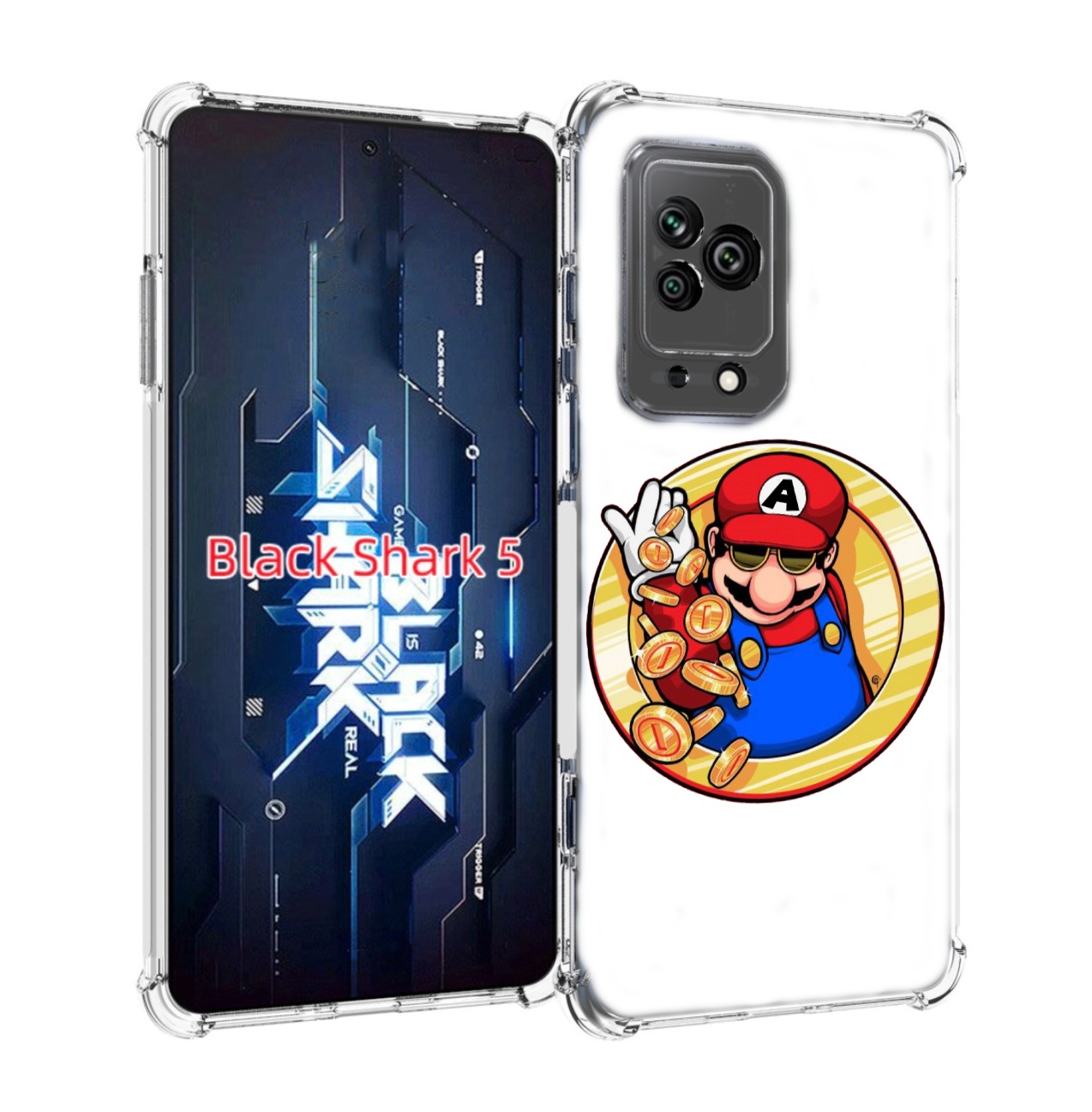 

Чехол MyPads богатый марио для Xiaomi Black Shark 5, Прозрачный, Tocco