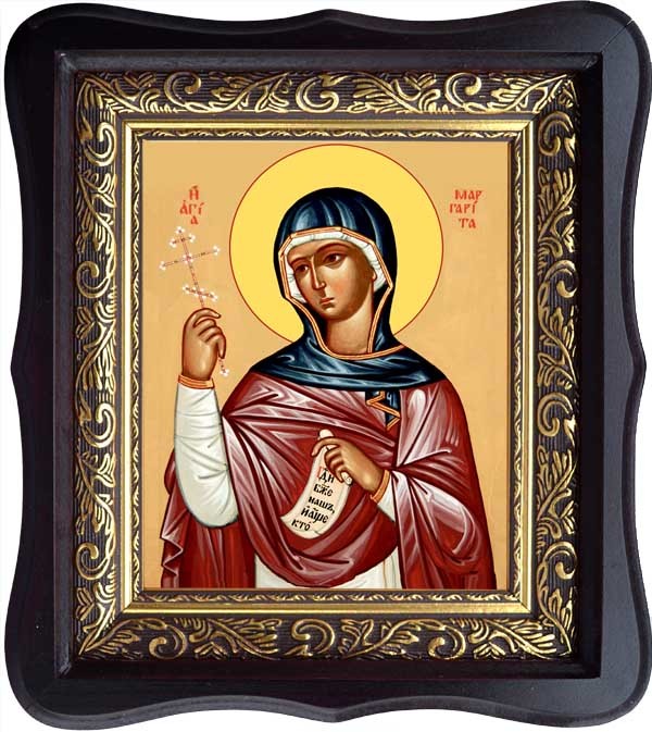 

Маргарита (Марина) Антиохийская Святая великомученица. Икона на холсте.