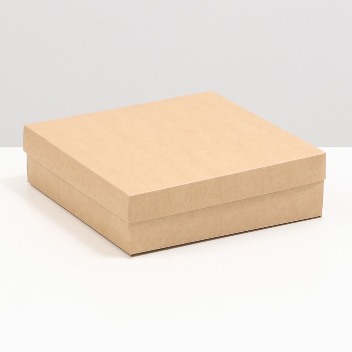 

Коробка складная, крышка-дно, крафт, 23 х 23 х 6,5 см