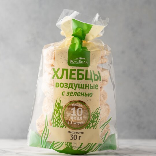 

Хлебцы ВкусВилл пшеничные с зеленью 30 г