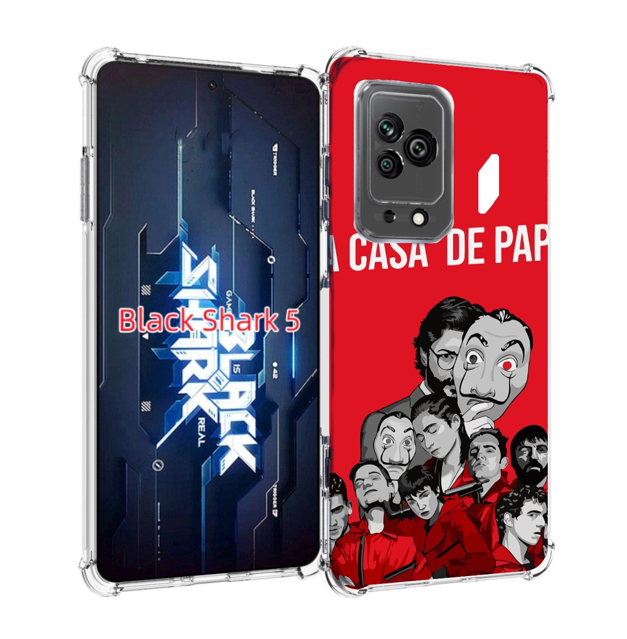 

Чехол MyPads бумажный-дом-команда для Xiaomi Black Shark 5, Прозрачный, Tocco