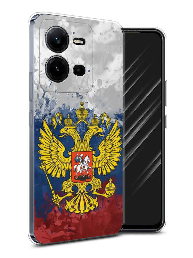 

Чехол Awog на Vivo V25e / Виво V25e "РФ", Белый;синий;красный