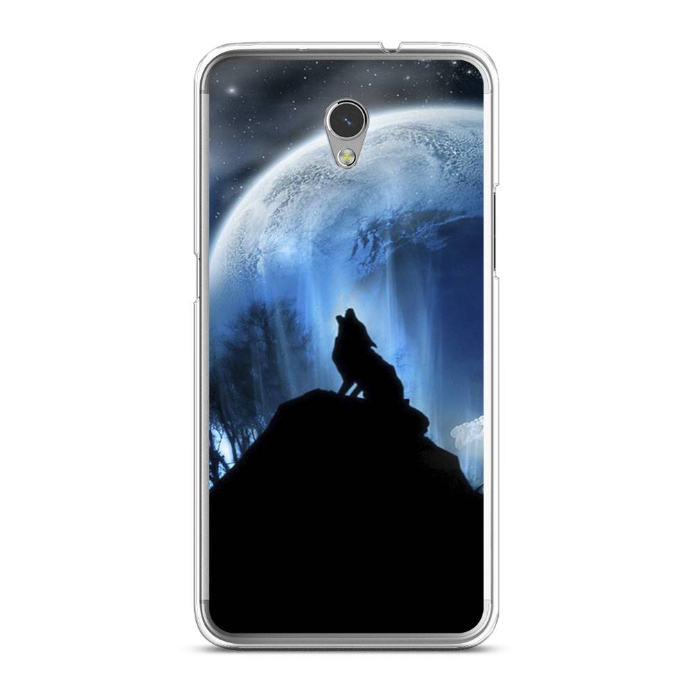 

Чехол на ZTE Blade V7 "Волк 2", Синий;черный;белый, 131150-1
