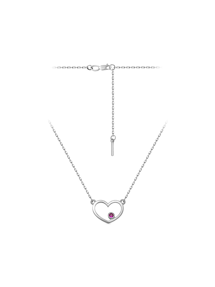

Колье из серебра с рубином 45 см SamoroDki Jewelry 5-03-015-02р, 5-03-015-02р