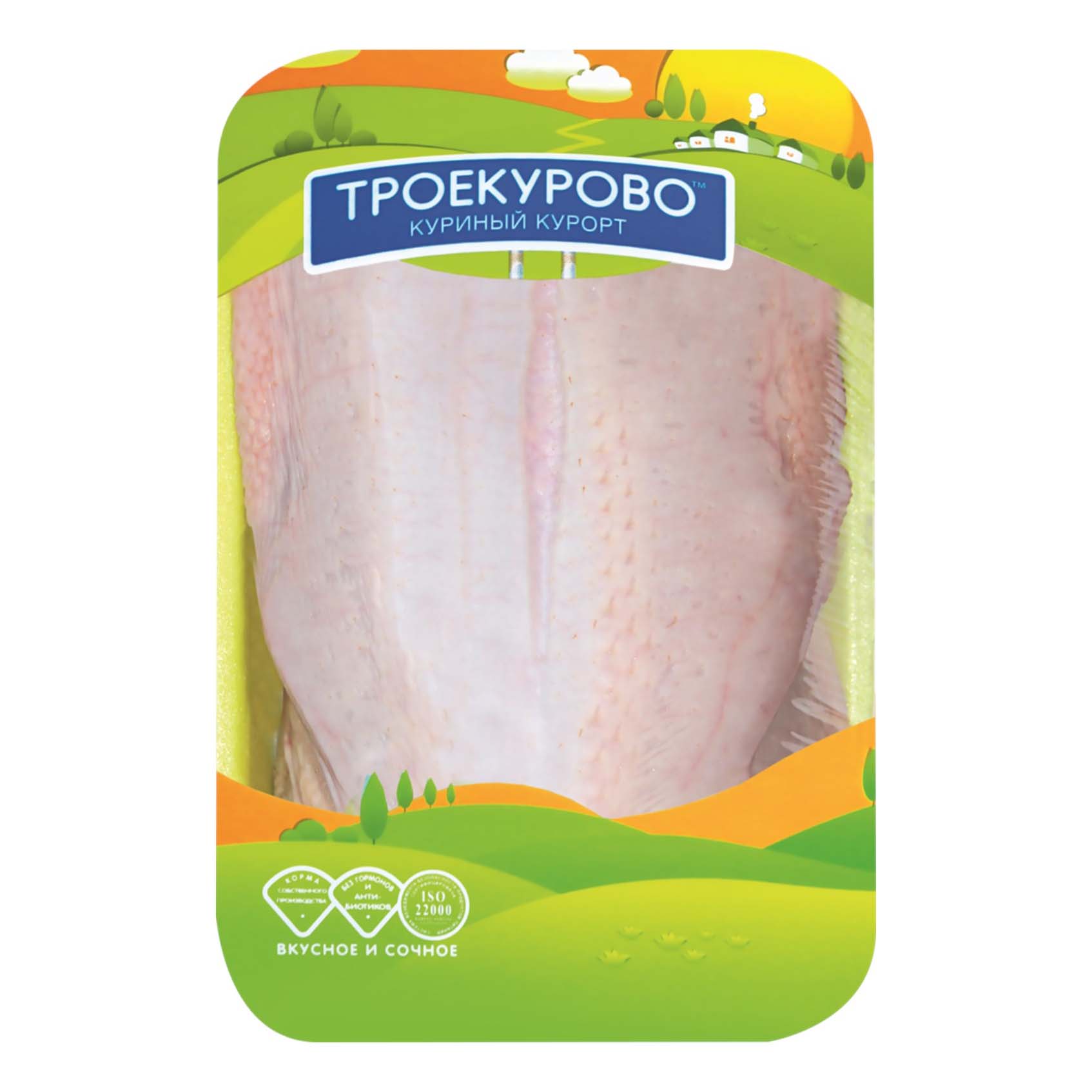 

Грудка цыпленка-бройлера Троекурово охлажденная с кожей 1 кг