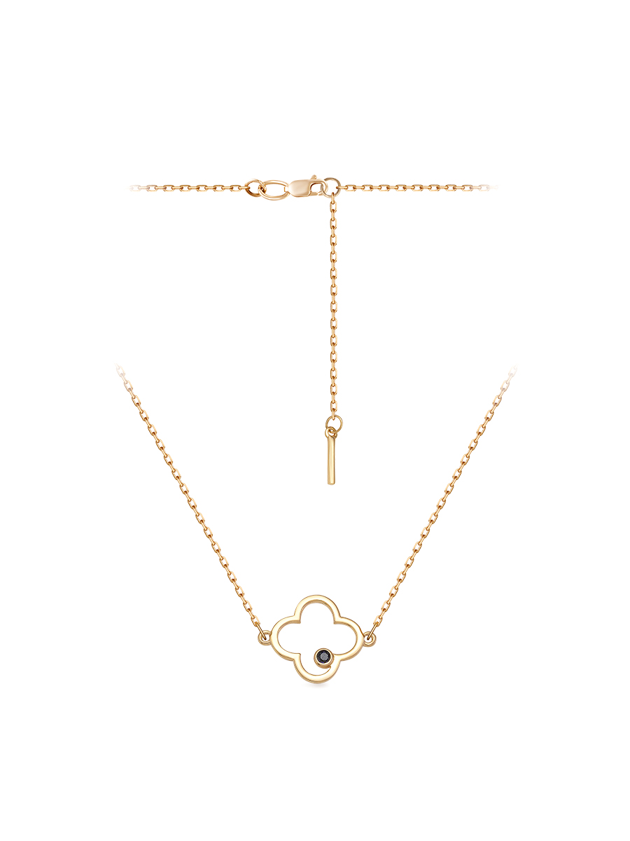 

Колье из серебра с искусственным сапфиром 45 см SamoroDki Jewelry 5-03-017-01з, 5-03-017-01