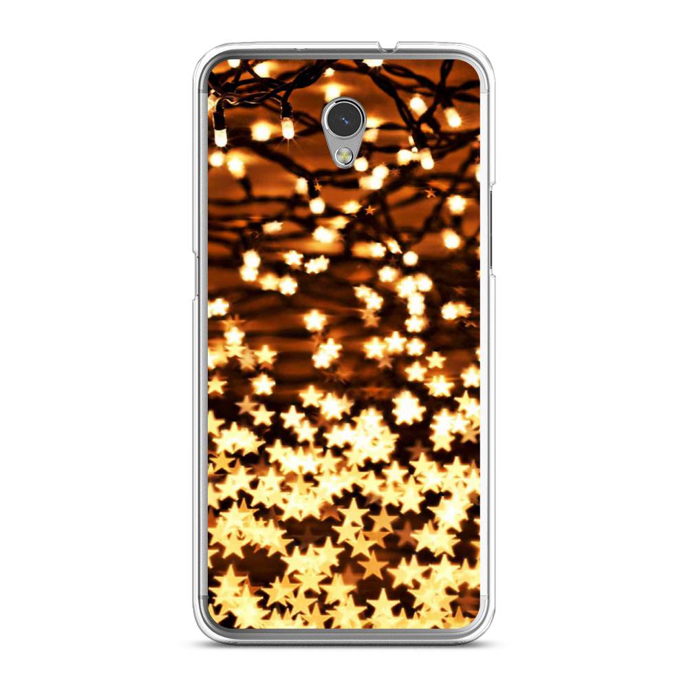 

Чехол на ZTE Blade V7 "Новогодняя гирлянда", Золотистый, 131150-5