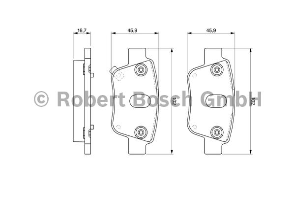 

Тормозные колодки Bosch задние дисковые для Toyota Avensis 03- Corolla Verso 04- 986424798