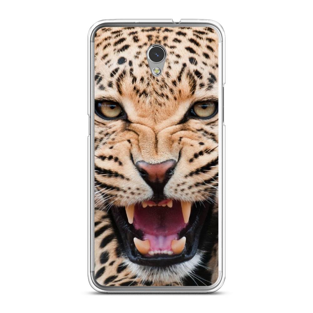 

Чехол на ZTE Blade V7 "Леопард 3d", Бежевый;черный, 131150-6