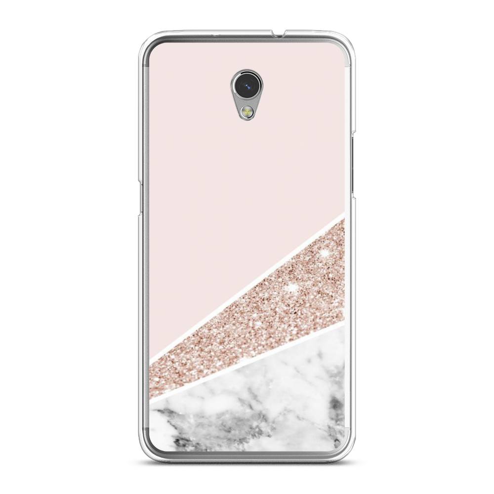 

Чехол на ZTE Blade V7 "Блестящий розовый мрамор", 131150-3
