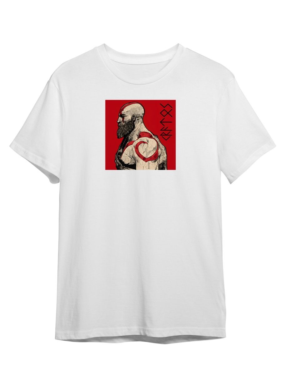 

Футболка унисекс Каждому Своё God of War/Бог войны/Кратос GMGW3 белая XL, Белый, "God of War/Бог войны/Кратос" GMGW3