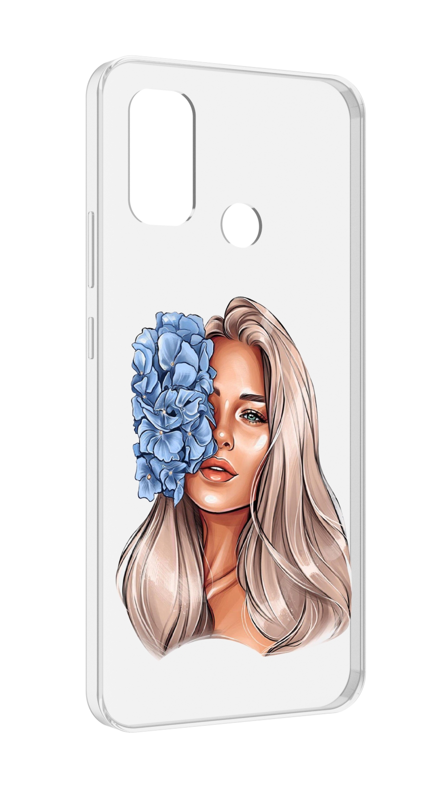 

Чехол MyPads блондинка-с-голубыми-цветами женский для UleFone Note 10P/Note 10, Прозрачный, Tocco