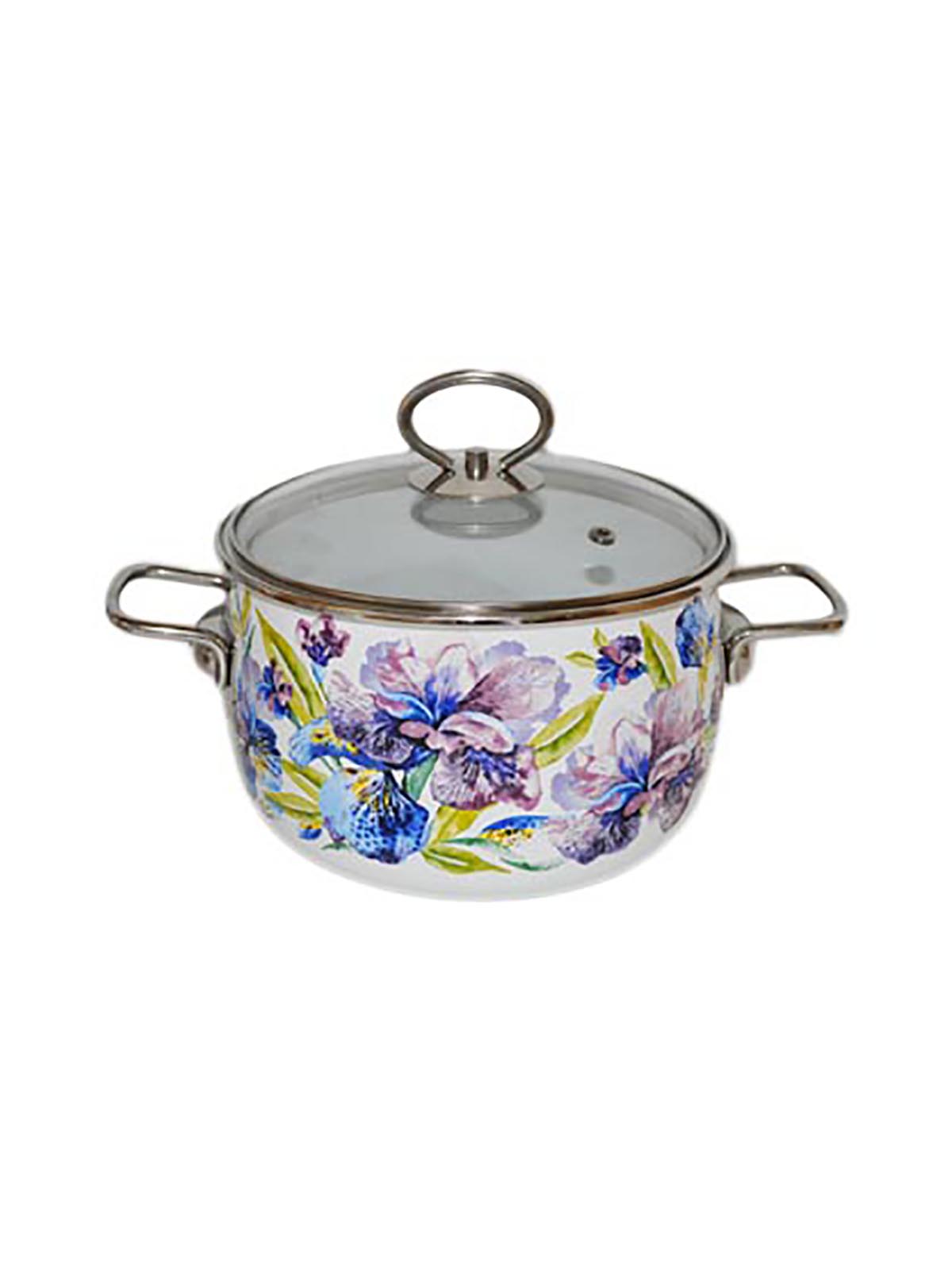 

Кастрюля эмалированная Vitross Iris, с крышкой, 4 л, Белый