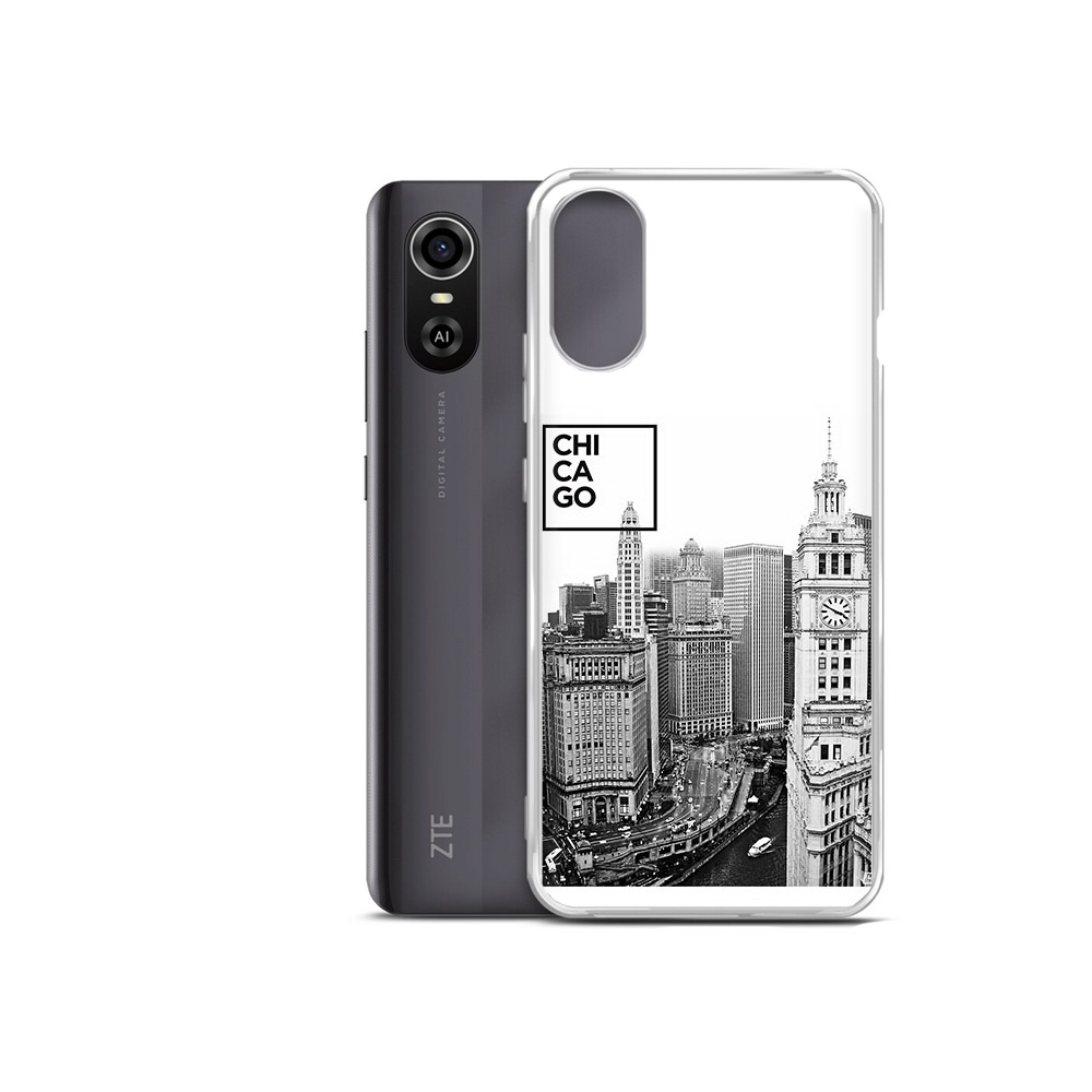 Чехол MyPads Tocco для ZTE Blade A31 Plus черно белый чикаго (PT226943.475.689)
