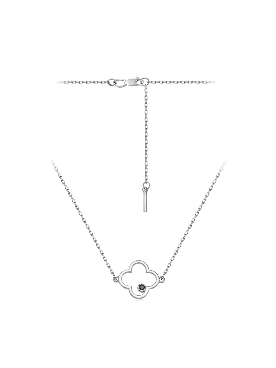 

Колье из серебра с искусственным сапфиром 45 см SamoroDki Jewelry 5-03-017-01р, 5-03-017-01