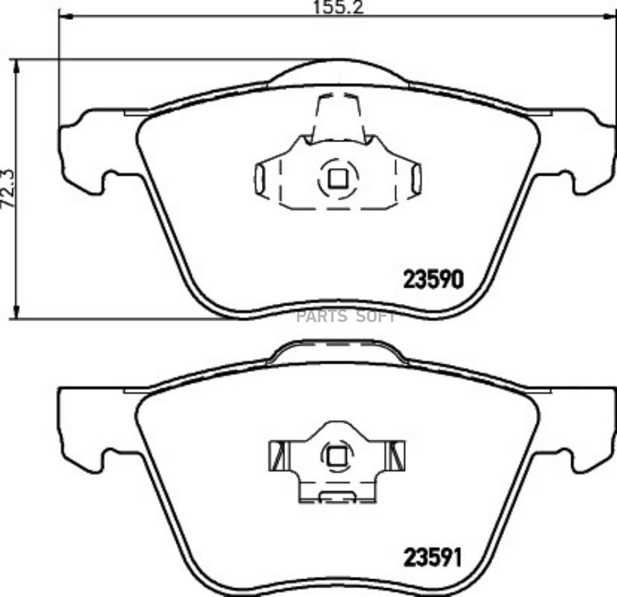 

Тормозные колодки HELLA PAGID/BEHR передние дисковые 8DB355011571