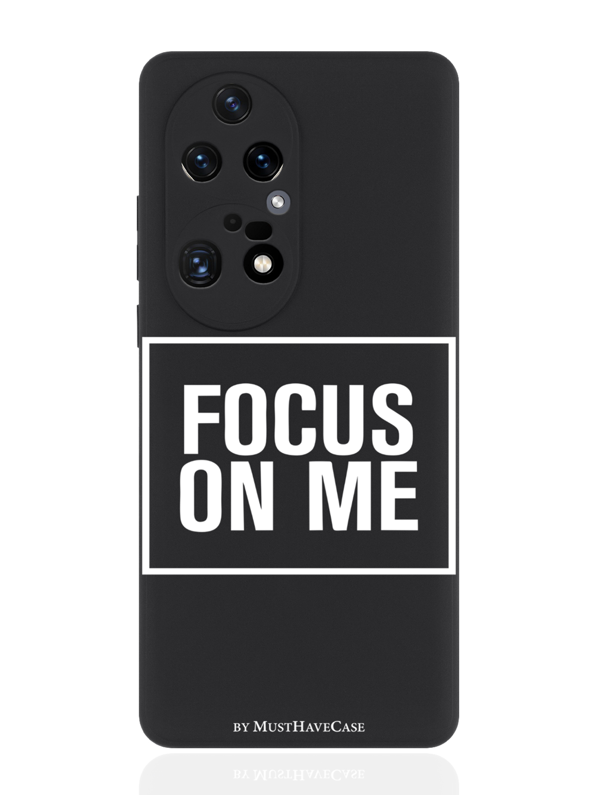 

Чехол для смартфона Huawei P50 Pro черный силиконовый Focus on me, Черный;белый
