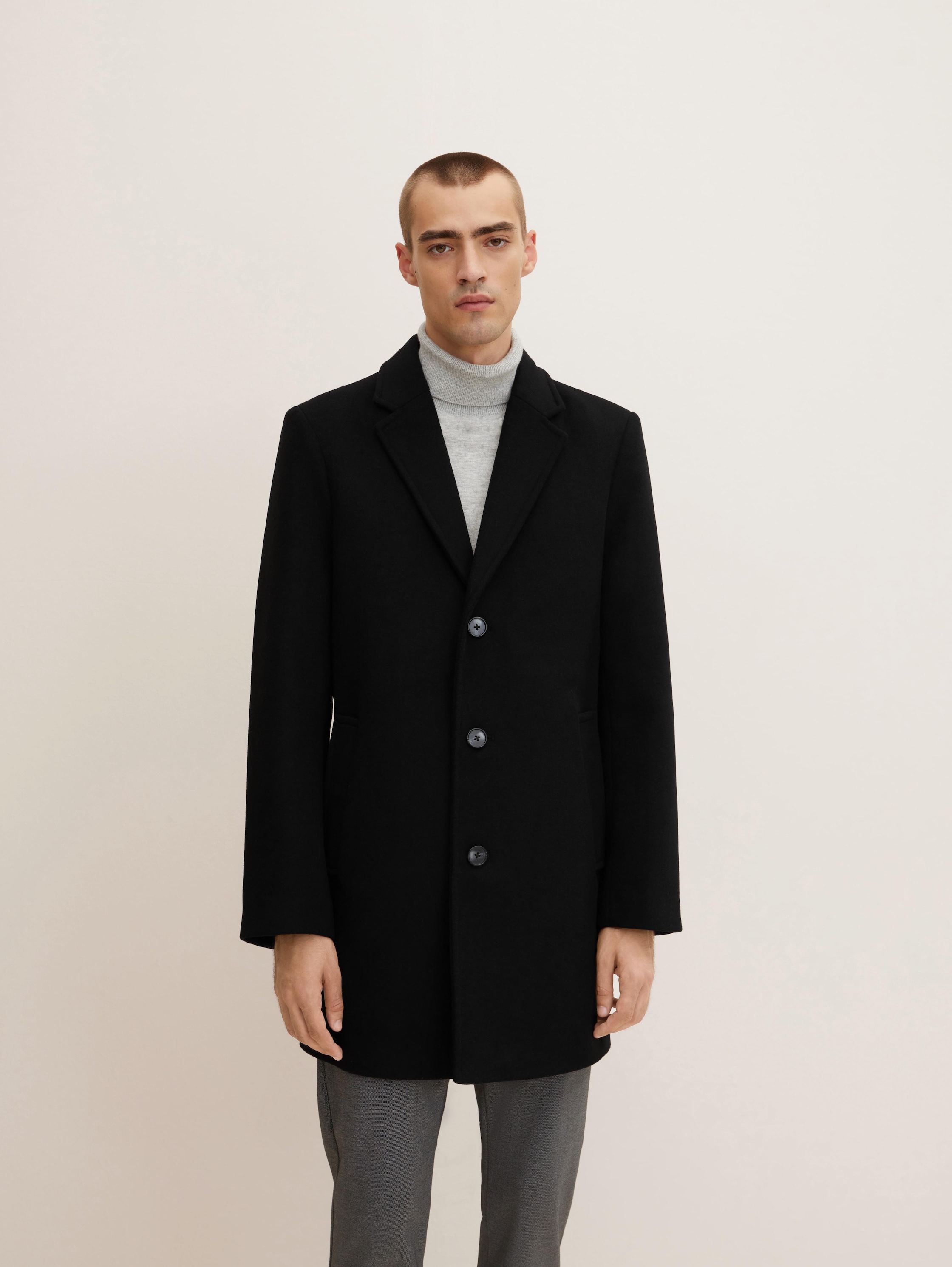 

Пальто мужское TOM TAILOR 1032502 черное S, 1032502