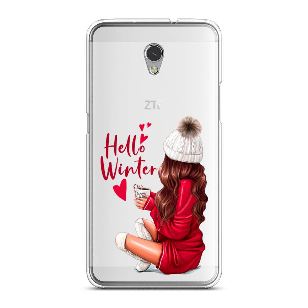 

Чехол на ZTE Blade V7 "Hello winter", Красный;белый;коричневый, 131150-5