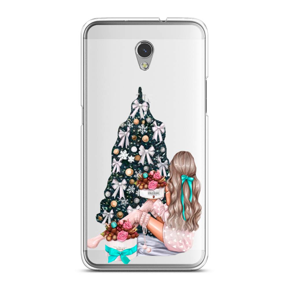 

Чехол на ZTE Blade V7 "New Year", Зеленый;бежевый;голубой, 131150-5