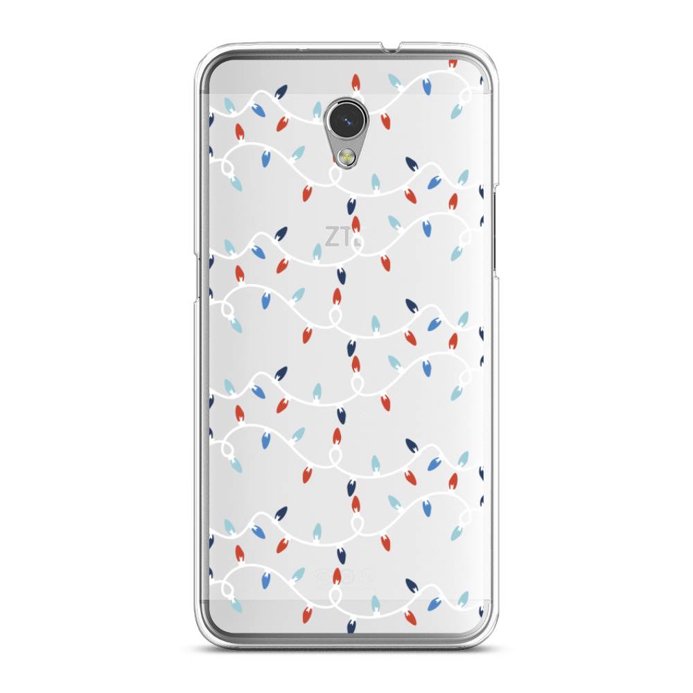 

Чехол на ZTE Blade V7 "Разноцветная гирлянда", Белый;красный;синий, 131150-5