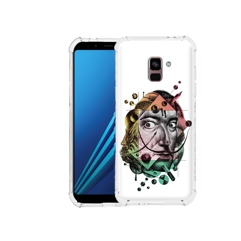 

Чехол MyPads Tocco для Samsung Galaxy A8 Plus разноцветное лицо абстракция, Tocco