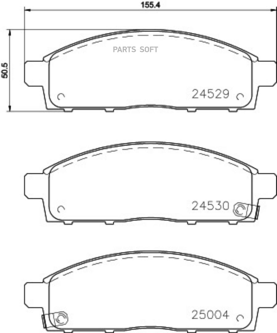 

Тормозные колодки HELLA PAGID/BEHR передние Nao 8DB355028611