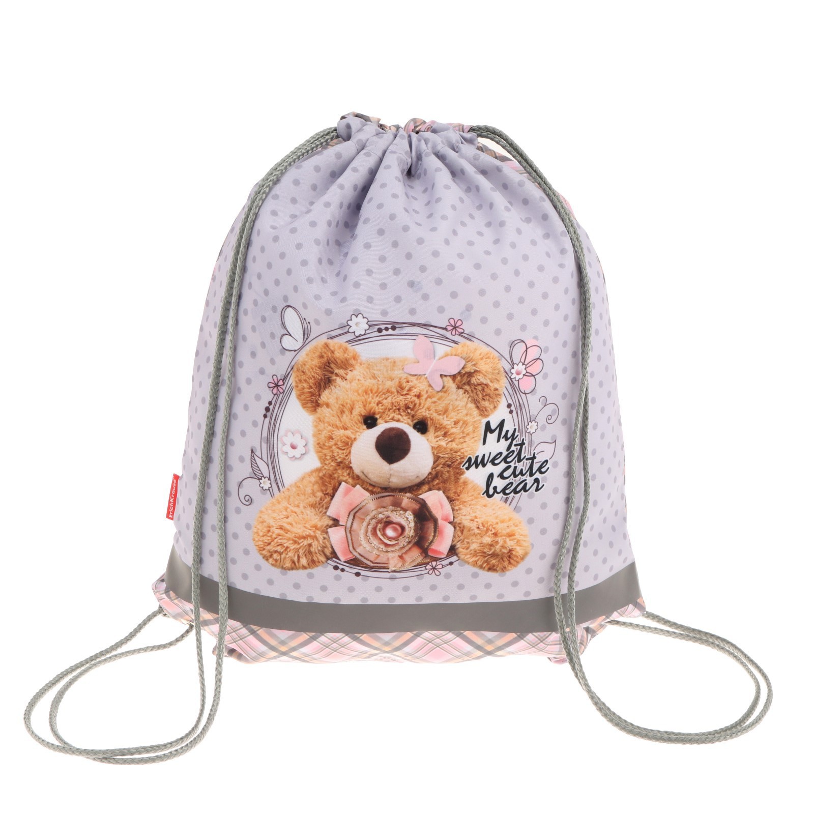 

Мешок для обуви Erich Krause, 440 х 365 мм, Teddy Bear, серый/коричневый, Разноцветный