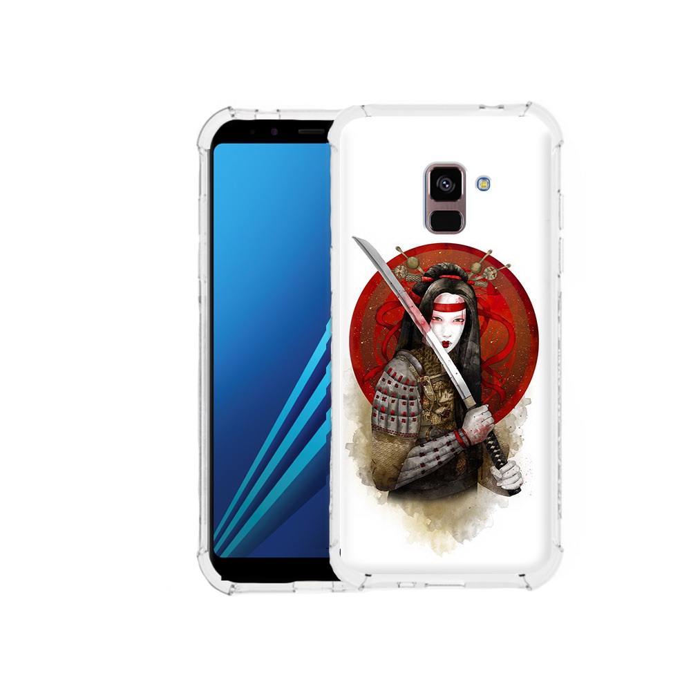 

Чехол MyPads Tocco для Samsung Galaxy A8 Plus рисованная девушка с катаной, Tocco