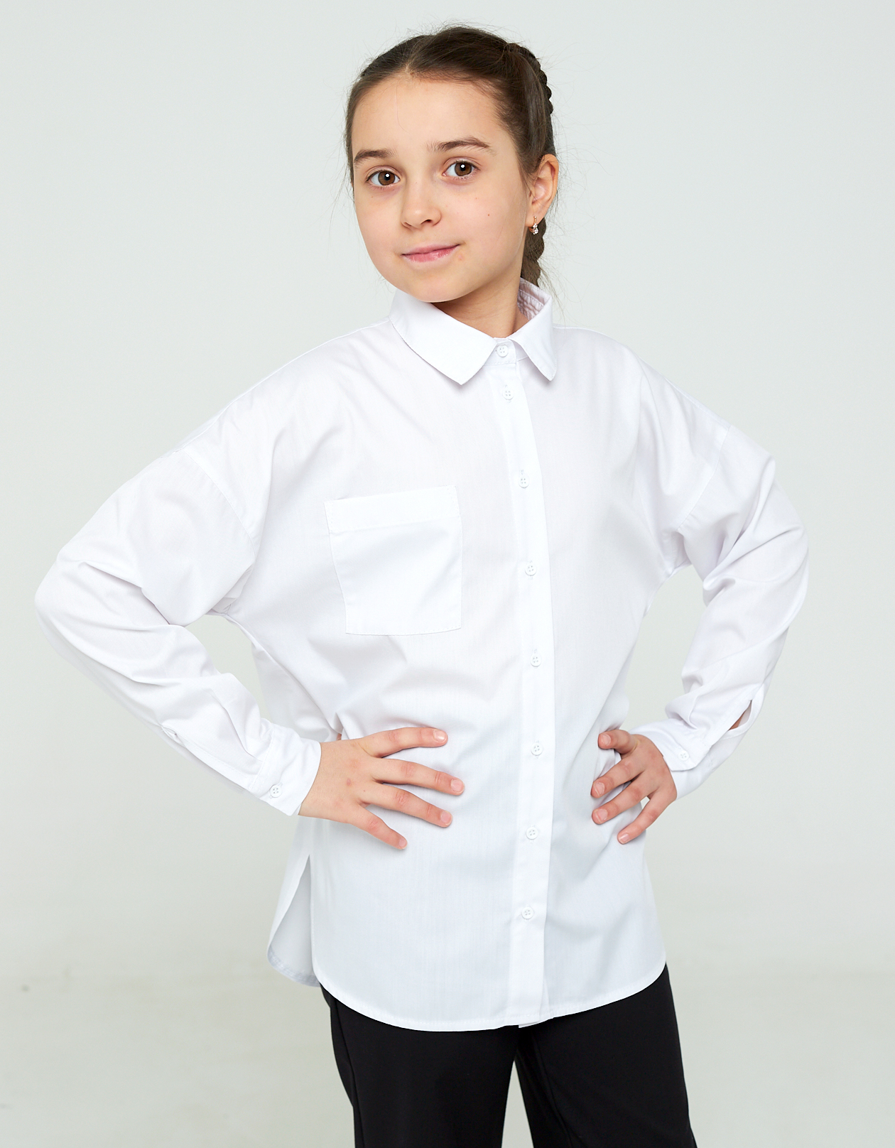 Рубашка детская IRINA EGOROVA Kimono Blouse, белый, 134