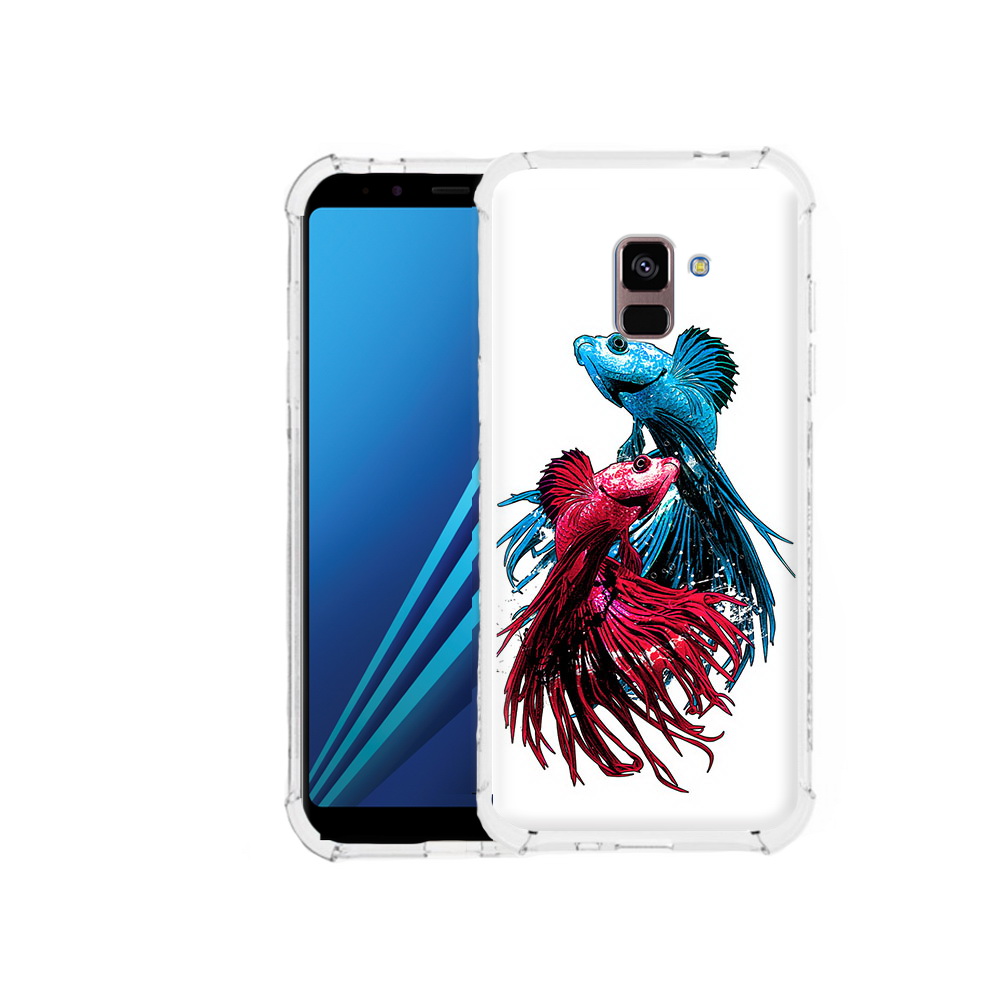 

Чехол MyPads Tocco для Samsung Galaxy A8 Plus рыбы петушки (PT119249.593.592), Tocco