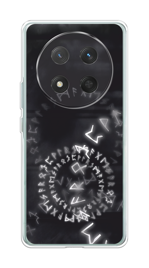 

Чехол на Honor X9C/X60 Pro Руны, Серый;черный, 6125350-1
