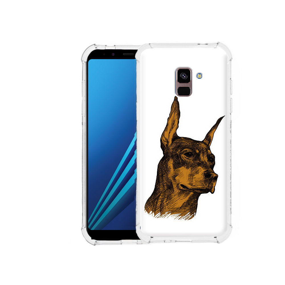

Чехол MyPads Tocco для Samsung Galaxy A8 Plus скетч доберман (PT119249.593.605), Tocco
